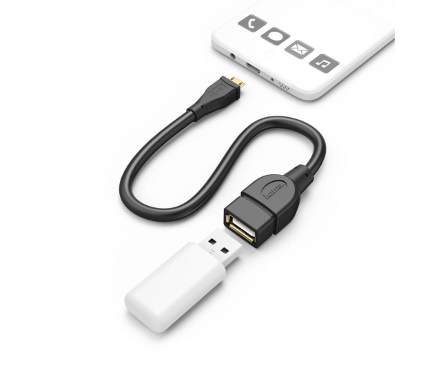 Hama KABEL OTG USB-USB 0.15M HAMA czarny # - 1457230 - zdjęcie 3